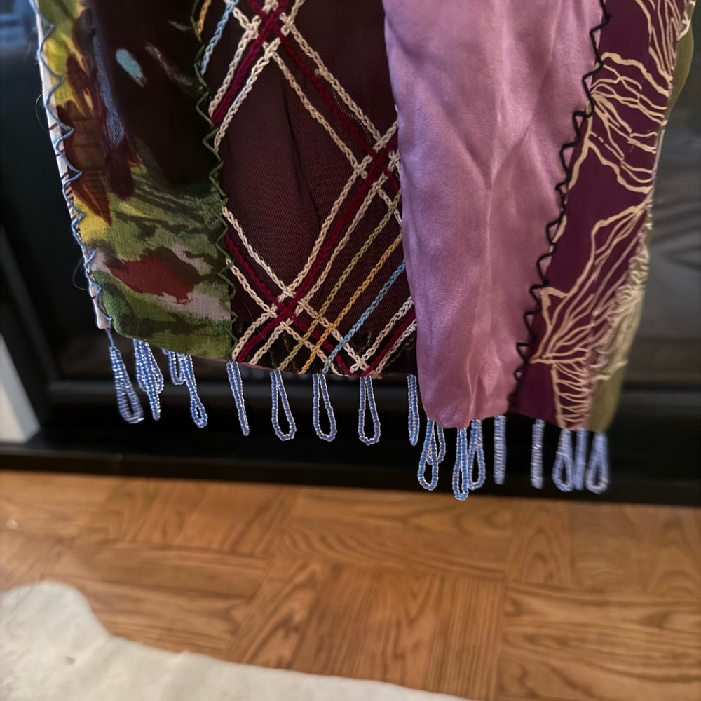 Catherine Malandrino Multicolor Patchwork Scarf - image 2